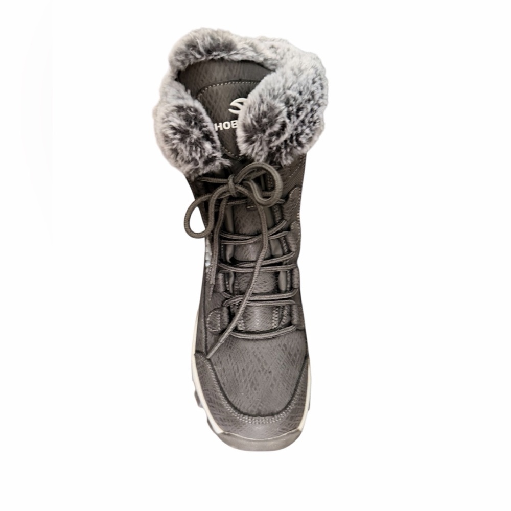 Gray Fur-Lined Women's Boot